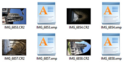 Un dossier de fichiers Raw. 