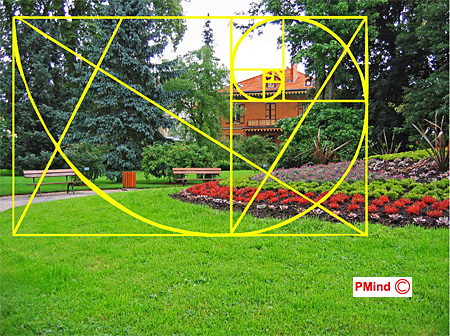Application du rectangle d'or sur le chalet. 