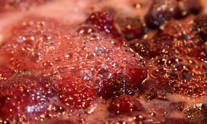 Confiture de fraise sans flash. 