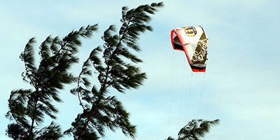 Kite surf � l'Ile Maurice. 